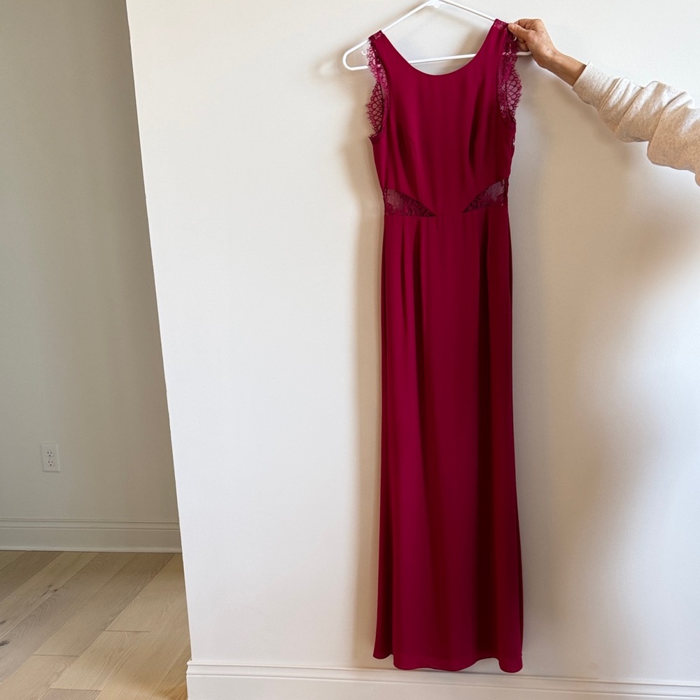 BCBGMaxAzria Sleeveless Fuchsia Maxi Dress